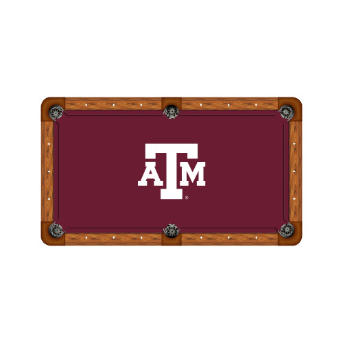 Texas A&M Aggies 7'/8' Recreational Billiard Table Felt - Logo on Maroon