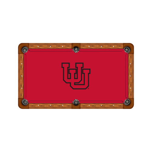 Utah Utes 9' Recreational Billiard Table Felt - Text Logo