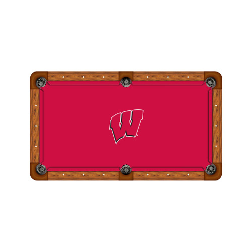 Wisconsin Badgers 7'/8' Recreational Billiard Table Felt - W Logo