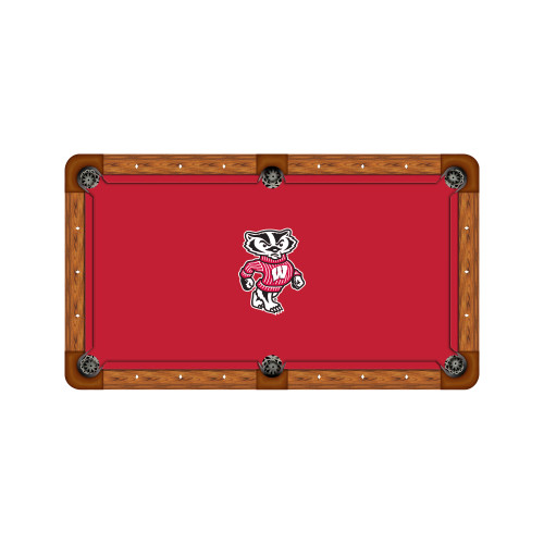 Wisconsin Badgers 9' Recreational Billiard Table Felt - Mascot