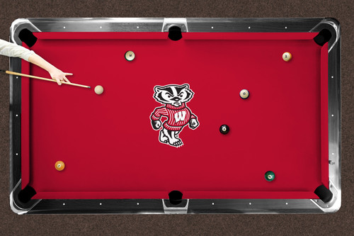 Wisconsin Badgers 9' Recreational Billiard Table Felt - Mascot