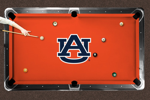 Auburn Tigers 7'/8' Recreational Billiard Table Felt - Eyes Logo