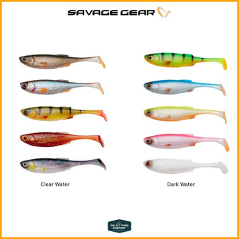 Savage Gear Craft Shad Clear & Dark Water Mix | 5pcs | 3 sizes | Predator Soft L