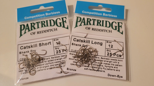 Partridge Catskill Short & Long Shank Hooks