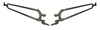 Raw Front Hairpin Radius Rods 27" Mild Steel with Clevis, Tie Rods, and Batwings