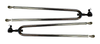 Raw Front Hairpin Radius Rods 27" Mild Steel with Clevis, Tie Rods, and Batwings