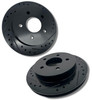 63-87 Chevy C10 Front & Rear Rotors 5x5 Drilled and Slotted BLACK (PAIR)
