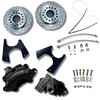 1955-1957 Chevy Bel Air Rear Disc Brake Conversion Kit black e-brake calipers