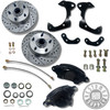 1955-1957 chevy bel air tri five front disc brake conversion kit stock spindles