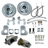 78-88 GM G Body Rear Disc Brake Kit Drilled Slotted Silver E-Brake 11"