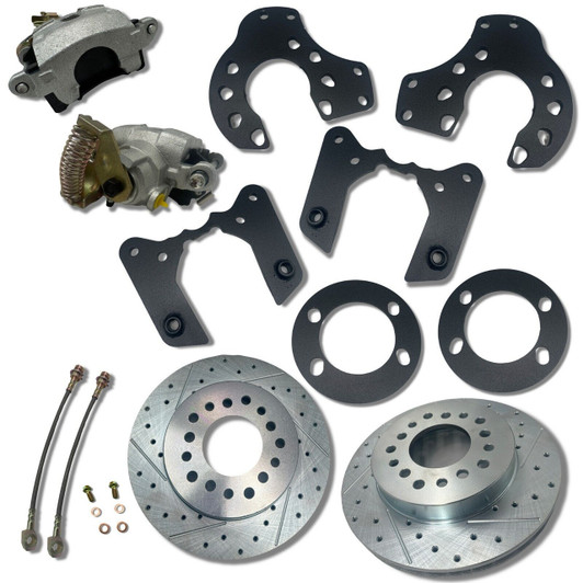 ford 9 inch rear disc brake conversion kit with silver calipers old ford torino big ford