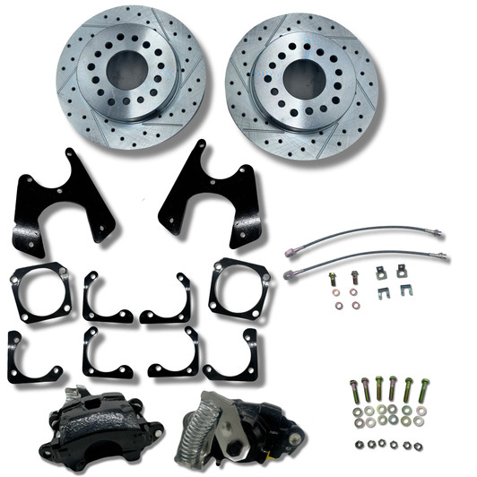 gm 10 12 bolt on rear disc brake conversion kit staggered shocks 1968-1981 Pontiac Firebird