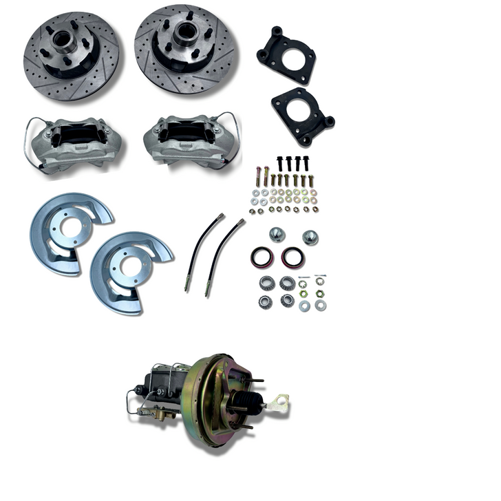 1967-1969 Ford Mustang V8 Front Disc Brake Conversion Kit w/ Master/Booster/PV2