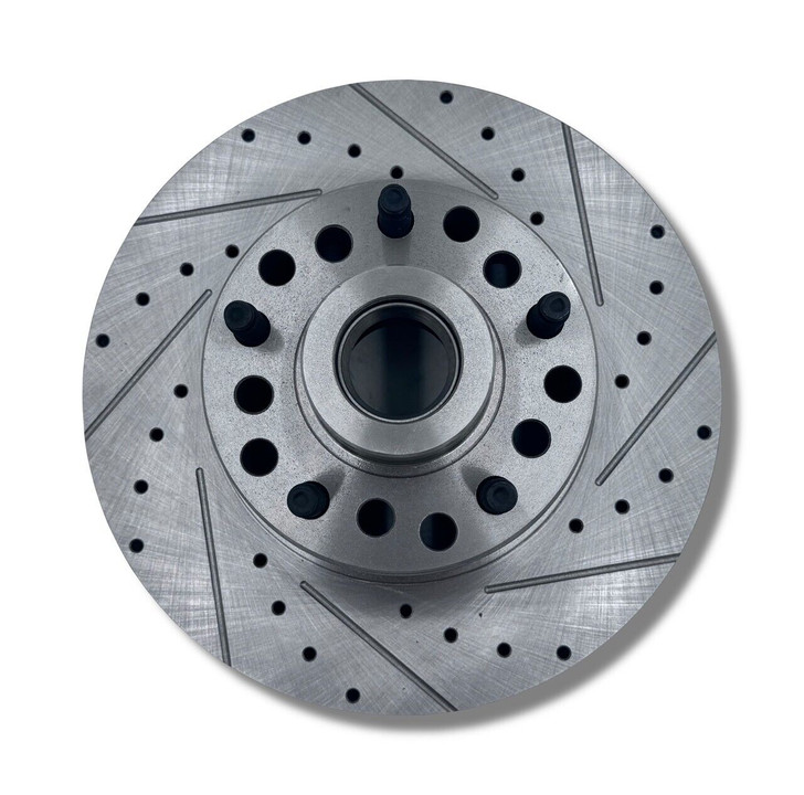 Mustang 2 Rotors 11" Drilled and Slotted 5x4.5 5x4.75 5x5 (PAIR)