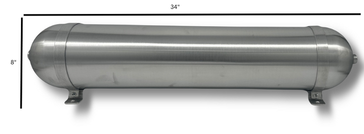 5 Gallon Spun Aluminum Air Tank w/ 7 Ports & 485C Compressor Combo Kit