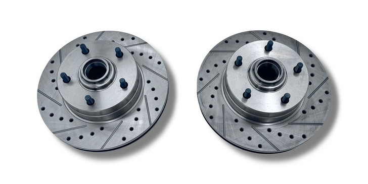 1964-1974 GM A Body Chevy Chevelle front disc brake conversion kit drilled slotted rotors