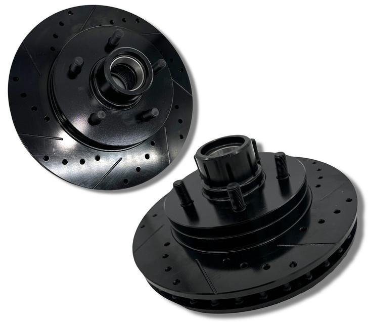1988-1998 chevy 1500 rear disc brake conversion kit obs black rotors