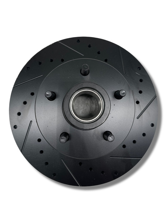1963-1987 chevy c10 rear disc brake conversion kit black 5 lug rotors