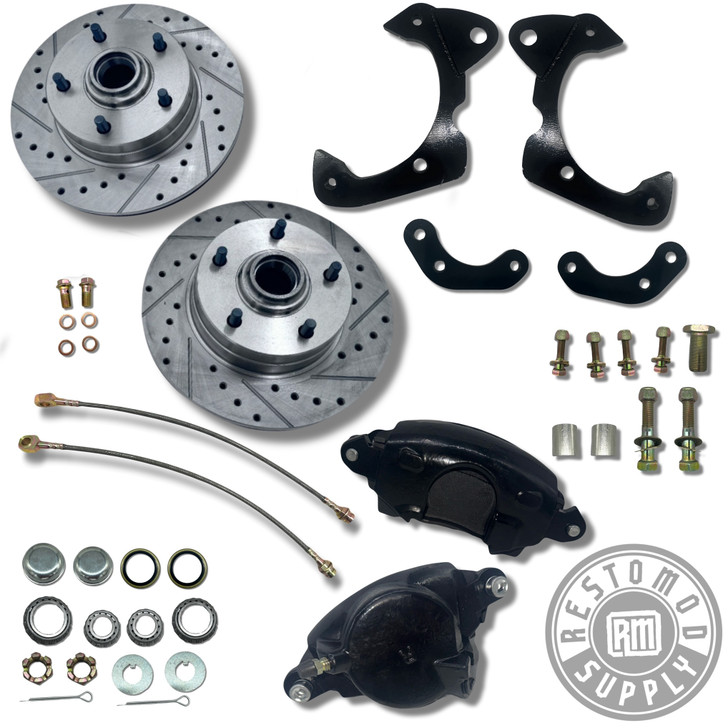 1955-1957 Tri-Five Chevy Bel Air Front Disc Brake Kit for Stock Spindles
