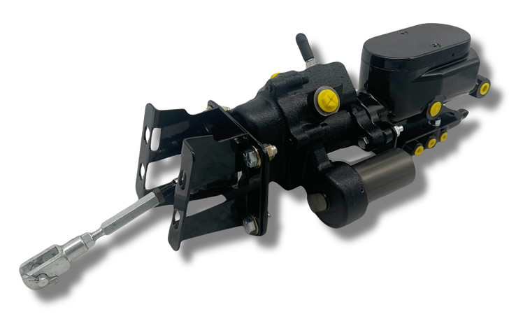 1955-1957 Chevy Bel Air Tri-Five Hydrobooster Power Brake Kit Black Master Cylinder & Prop Valve