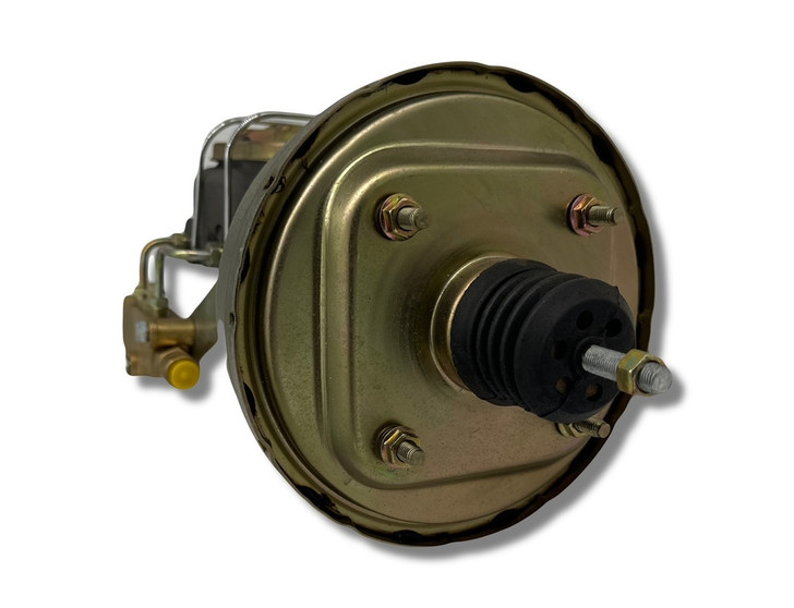 Universal 8" Dual Power Brake Booster 1-1/8" Master Cylinder PV4 Disc/Disc Valve