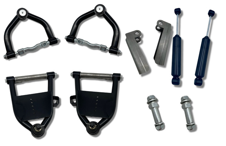Mustang 2 II Tubular Control Arms Air Bag Suspension Kit w/ Shocks & Mounts