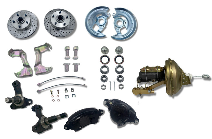 1964-74 GM A Body Chevelle Front Disc Brake Kit w/ Stock Spindles & Booster Kit