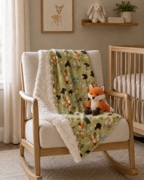 Woodland Animals Baby Blanket