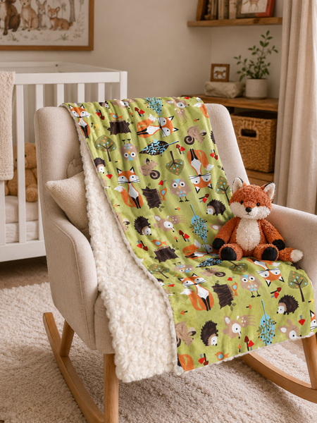 Woodland Animals Baby Blanket