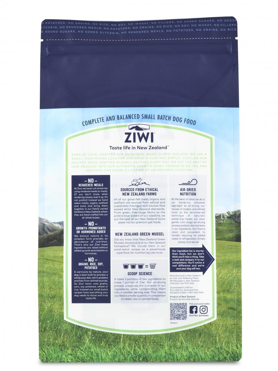 Ziwipeak dog food ingredients clearance