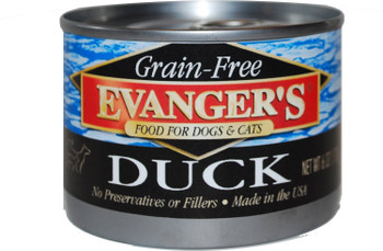 Evanger's Grain-Free Food for Dogs & Cats - Duck, 6oz. can