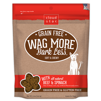 Wag More Bark Less Soft & Chewy Beef & Spinach Treats, 5 oz.