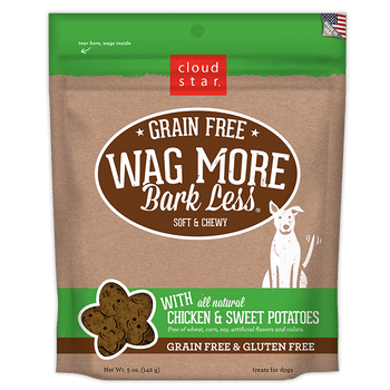 Wag More Bark Less Soft & Chewy Chicken & Sweet Potato Treats, 5 oz.