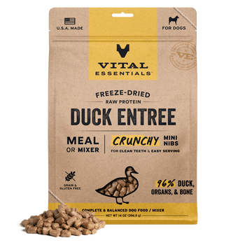 Vital Essentials Freeze Dried Mini Nibs, Duck, 14 oz.