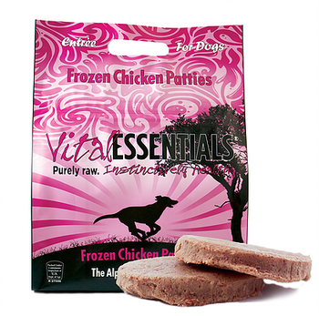 Vital Essentials Raw Chicken Patties, 6 lbs.