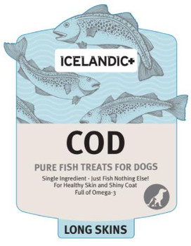 Icelandic+ Cod Long Skin Strip (approx. 20" long)