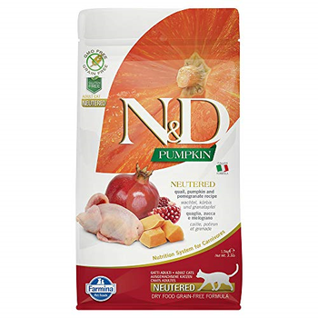 Farmina N&D Grain Free Neutered Chicken/Pomegranate Cat, 3.3 lb.