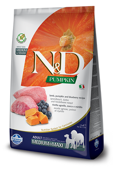 Farmina N&D  Lamb, Pumpkin & Blueberry Dog Food, Med/Maxi Size, 26.4 lb.