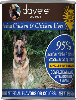 Dave’s 95% Premium Meats™ Canned Dog Food—Chicken and Chicken Liver