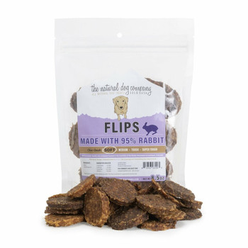 The Natural Dog Company Rabbit Flips, 8.5 oz