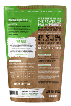 Bones & Co. Raw Frozen Dazzlin' Duck (Choose size to view price)