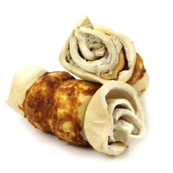 The Natural Dog Company 5"-6" Chicken Basted Beef Cheek Roll