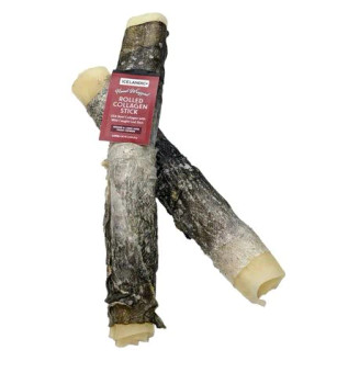 Icelandic Rolled Collagen Sticks w/Cod Skin, 8"