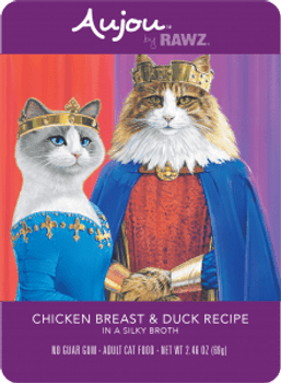 Aujou by Rawz Chicken Breast and Duck pouch, 2.46 oz.