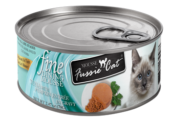 Fussie Cat Fine Dining Mousse, Tuna with Pumpkin,2.47 oz.