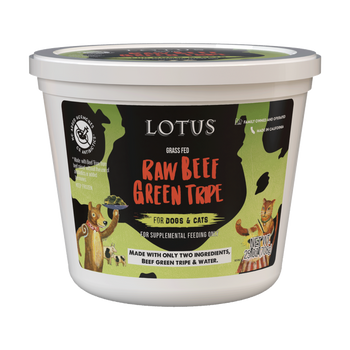 Lotus Dog & Cat Frozen Raw Grain Free Beef Tripe, 3.75 oz