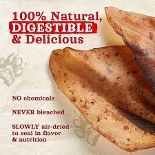 Natural Farm Cow Ears Bully Stick Coated 3 ct