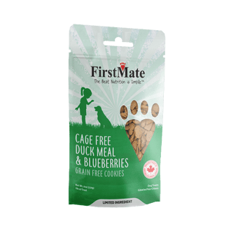 Firstmate Dog GF Cage Free Duck & Blueberry Treats, 8 oz.