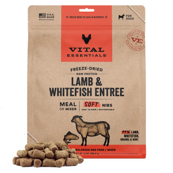 Vital Essentials Soft Nibs for Dogs, Lamb & Whitefish, 14 oz.