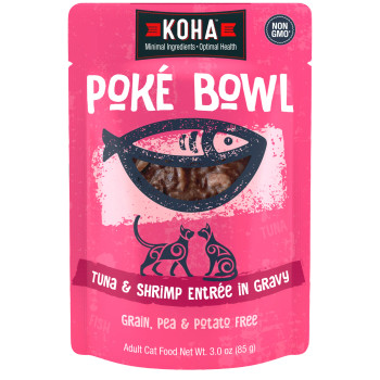 Koha Cat Poke Bowl, Tuna/Shrimp Pouch, 3 oz.